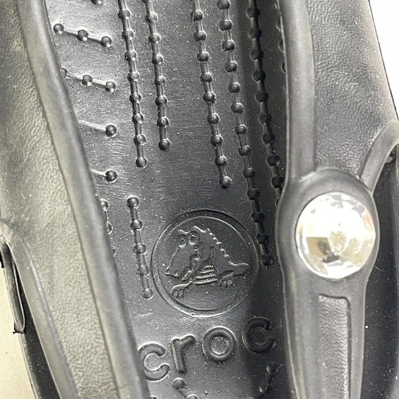 Crocs Shoes Womens Size 8 Slingback Work Flats Ballerina Slip on Black - Picture 4 of 9